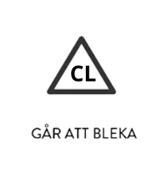 Tvättsymbol blekmedel tillåtet